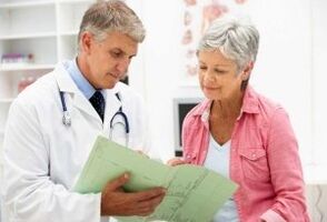 A woman with arthritis in a doctor's appointment